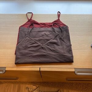 2 Nordstrom Burgundy  and camisole tank tops